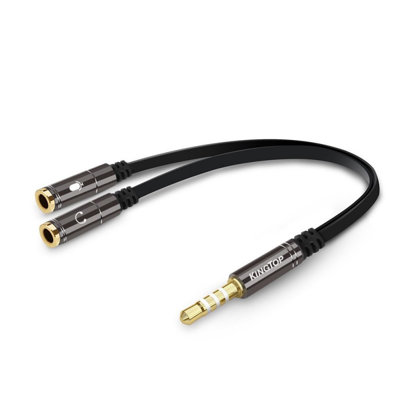 câble Adaptateur audio jack 3.5 mm mâle vers 2 femelle CASQUE MICRO  SMARTPHONE